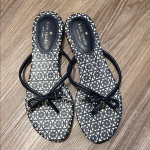 Kate Spade Geometric Black and White Sandals